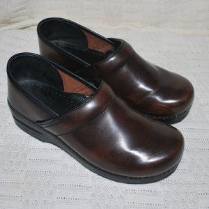 Dansko Professional Brown Leather Clog Shoes Sz 41